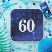 スター銀河系60歳の誕生日パーティー ペーパープレート (パーティー)