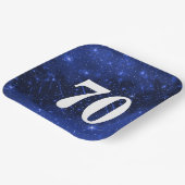 スター銀河系70歳の誕生日パーティー ペーパープレート (傾斜あり)