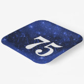 スター銀河系75歳の誕生日パーティー ペーパープレート (傾斜あり)