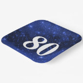 スター銀河系80歳の誕生日パーティー ペーパープレート (傾斜あり)