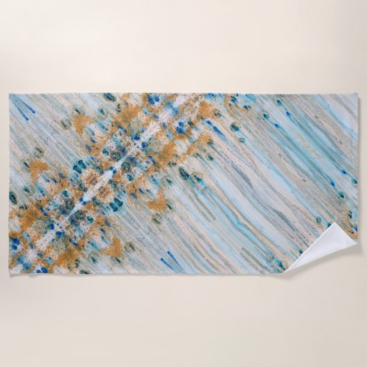 スター静かリンク – ビーチタオル – 大 (正面)