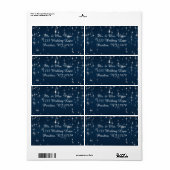 スター魅力的・ストラ結婚ッド |ネイビーブルー ラベル (フルシート)