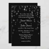 スター魅力的・ストラ結婚ッド | DIYカラー 招待状 (正面/裏面)