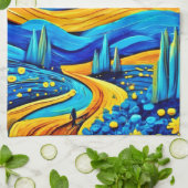 スター鮮やかリーのアートワーク キッチンタオル (折り畳み)