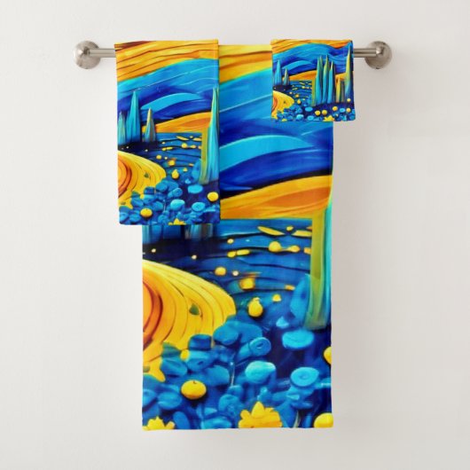 スター鮮やかリーのアートワーク バスタオルセット (インサイチュ)