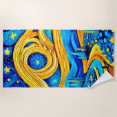 スター鮮やかリーのアートワーク ビーチタオル (正面)