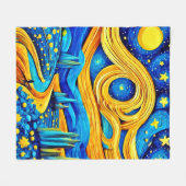 スター鮮やかリーのアートワーク フリースブランケット (正面(横))