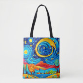 スター鮮やかリーナイトスタイルアート トートバッグ (正面)