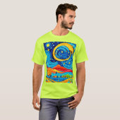 スター鮮やかリーナイトスタイルアート Tシャツ (正面フル)