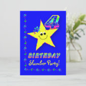 スター4thバースデースランバーパーティの招待状 招待状 (スタンド正面)