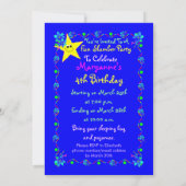 スター4thバースデースランバーパーティの招待状 招待状 (裏面)