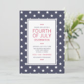 スター4th of 7月インディペンデンスデイパーティーカード 招待状 (スタンド正面)