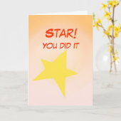 スター、あなたがやった。お祝いのカカスタマイズード カード (黄色い花)