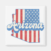 スター&アリゾナストライプルシルエット マグネット (正面)