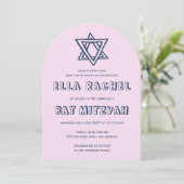 スター・アーチ・カスタム・バット・ミッツヴァ・ outline レターズ 招待状 (スタンド正面)