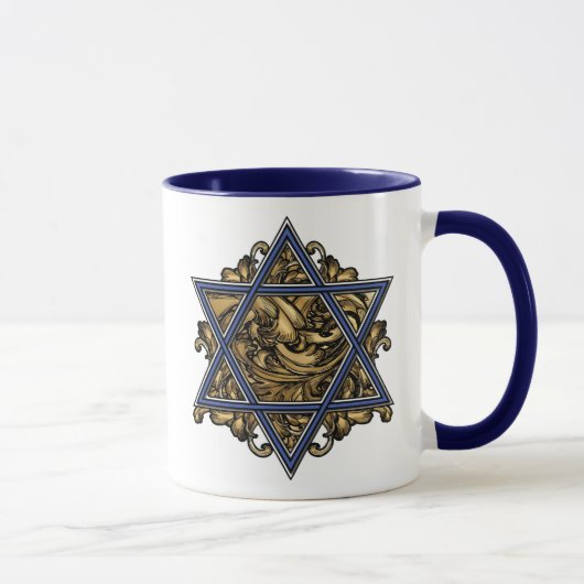 スター・オブ・デイビッド金ゴールド マグカップ (右)