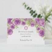 スター·オブ·デイビッド·ウォーターカラー·悔やみや弔慰サンキューカード サンキューカード (スタンド正面)