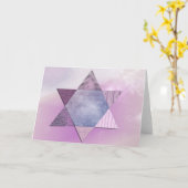 スター・オブ・デイビッド・バルミツワー・カード カード (黄色い花)