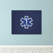 スター・オブ・ライフ救急医療隊員救急医療サービス キャンバスプリント (インサイチュ (ウッドフロア))