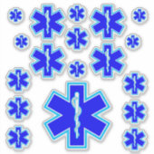 スター・オブ・ライフ救急医療隊員救急医療サービス シール (正面)