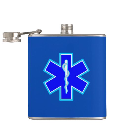 スター・オブ・ライフ救急医療隊員救急医療サービス フラスク (オープン)