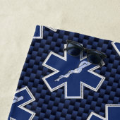 スター・オブ・ライフ救急医療隊員EMSオン・ブルー・カーボン・デコール ビーチタオル (インサイチュ)