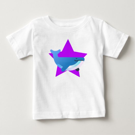 スター、クジラ、クジラ ベビーTシャツ (正面)