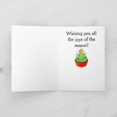 スター・グランドガーター付きクリスマスツリーのカップケーキ カード (内部)