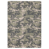 スター・ステンシルヴィンテージデジタル迷彩柄のパーソナライズ クリップボード (裏面)