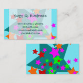 スター・ストライクティール(緑がかった色)スターズ名刺コラージュ 名刺 (正面/裏面)