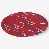 スター&ストライプお祝い ペーパープレート (アングル)