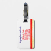 スター&ストライプアメリカフラッグラゲージタグ ラゲッジタグ (裏面縦)