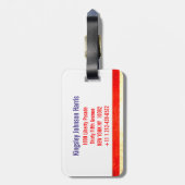 スター&ストライプアメリカフラッグ&イーグル荷物タグ ラゲッジタグ (裏面縦)