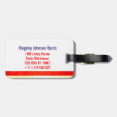 スター&ストライプアメリカフラッグ&イーグル荷物タグ ラゲッジタグ (裏面横)