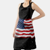 スター&ストライプアメリカ愛国的アメリカ国旗 エプロン (インサイチュ)
