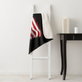 スター&ストライプアメリカ愛国的アメリカ国旗 シェルパブランケット (インサイチュ)