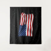 スター&ストライプアメリカ愛国的アメリカ国旗 タペストリー (正面)