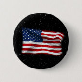 スター&ストライプアメリカ愛国的アメリカ国旗 缶バッジ (正面)