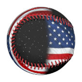 スター&ストライプアメリカ愛国的アメリカ国旗 野球ボール (正面左)