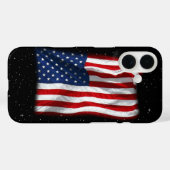 スター&ストライプアメリカ愛国的アメリカ国旗 Case-Mate iPhoneケース (裏面 (横))