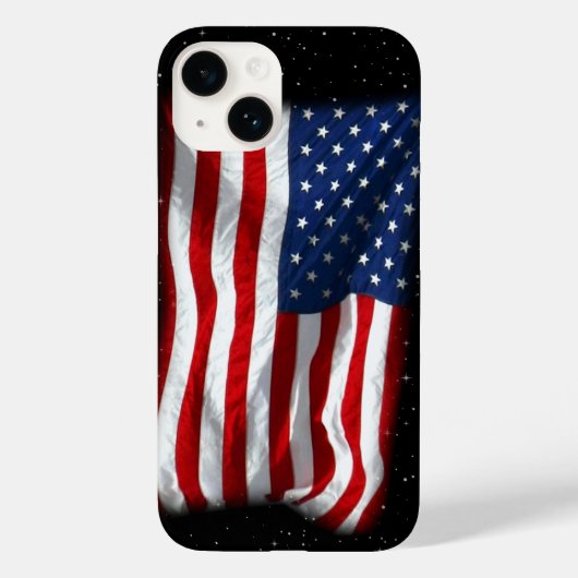スター&ストライプアメリカ愛国的アメリカ国旗 Case-Mate iPhoneケース (裏面)