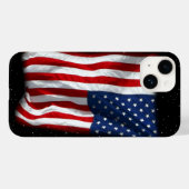 スター&ストライプアメリカ愛国的アメリカ国旗 Case-Mate iPhoneケース (裏面 (横))