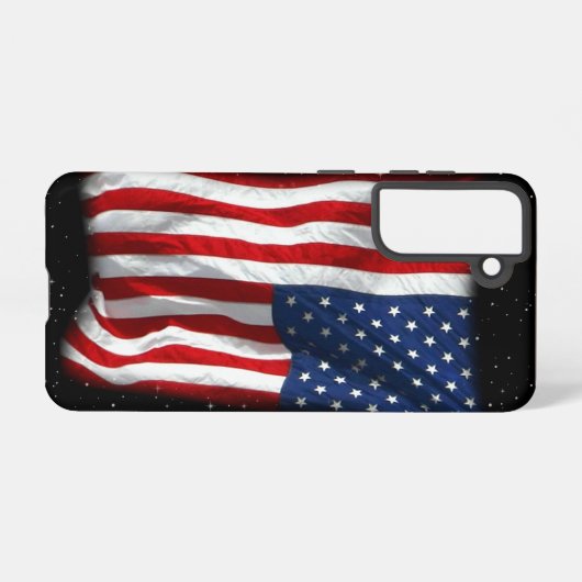 スター&ストライプアメリカ愛国的アメリカ国旗 SAMSUNG GALAXYケース (裏面横)