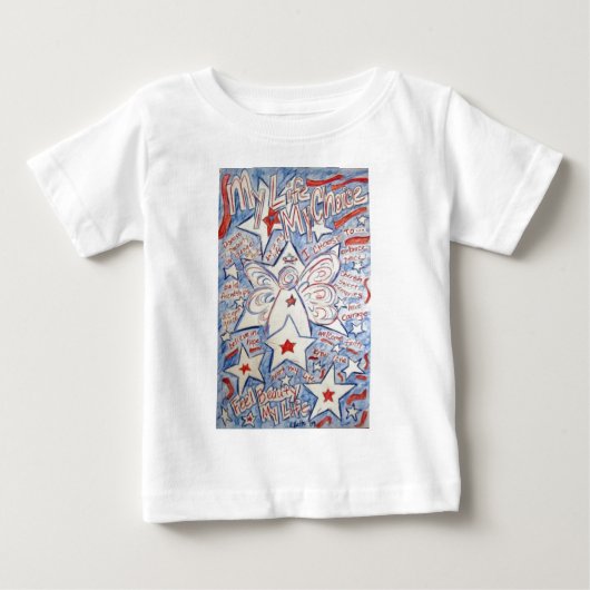 スター&ストライプエンジェル ベビーTシャツ (正面)