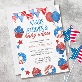 スター ストライプス アンド ... 4th of July ベビーシャワー 招待状