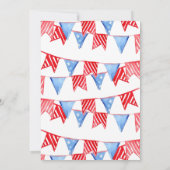 スター ストライプス アンド ... 4th of July ベビーシャワー 招待状 (裏面)