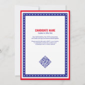 スター&ストライプズが候補政治イベントに出会う 招待状 (裏面)