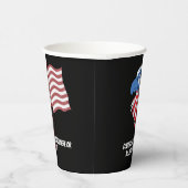 スター&ストライプズBald Eagle.カスタマイズ名/メッセージ 紙コップ (右)