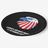 スター&ストライプズBald Eagle.名カスタマイズ/メッセージ ペーパープレート (アングル)