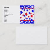 スター&ストライプビジネスカード赤、白、青 名刺 (正面/裏面)